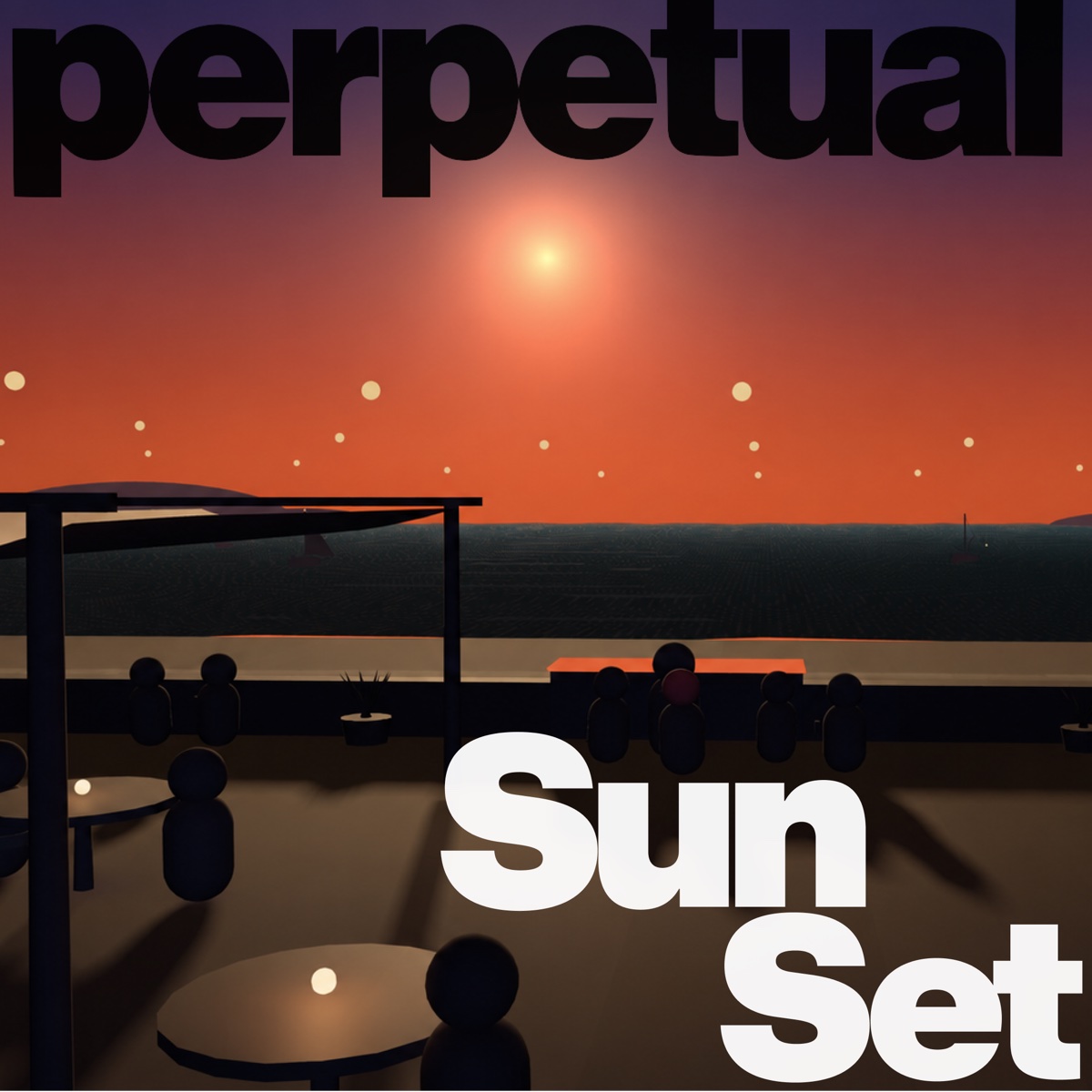 Perpetual Sunset — a café where the sun never finishes setting